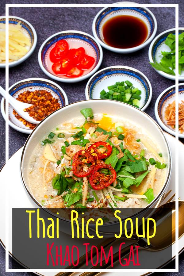 Chicken Congee Recipe - Best Thai Khao Tom Chicken Rice Soup